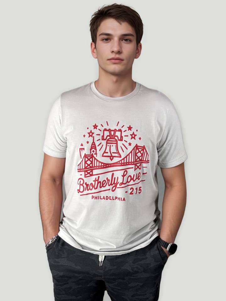 Cityscape Script Unisex Tee for wholesale by Brotherly Love 215