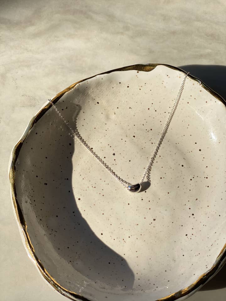 Colar Espresso Bean Prata por atacado de BELLA BUDDHA BEADS