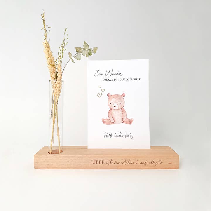 Porta-cartões com vaso "LOVE is the answer to everything ♡" por atacado de Bake Affair GmbH