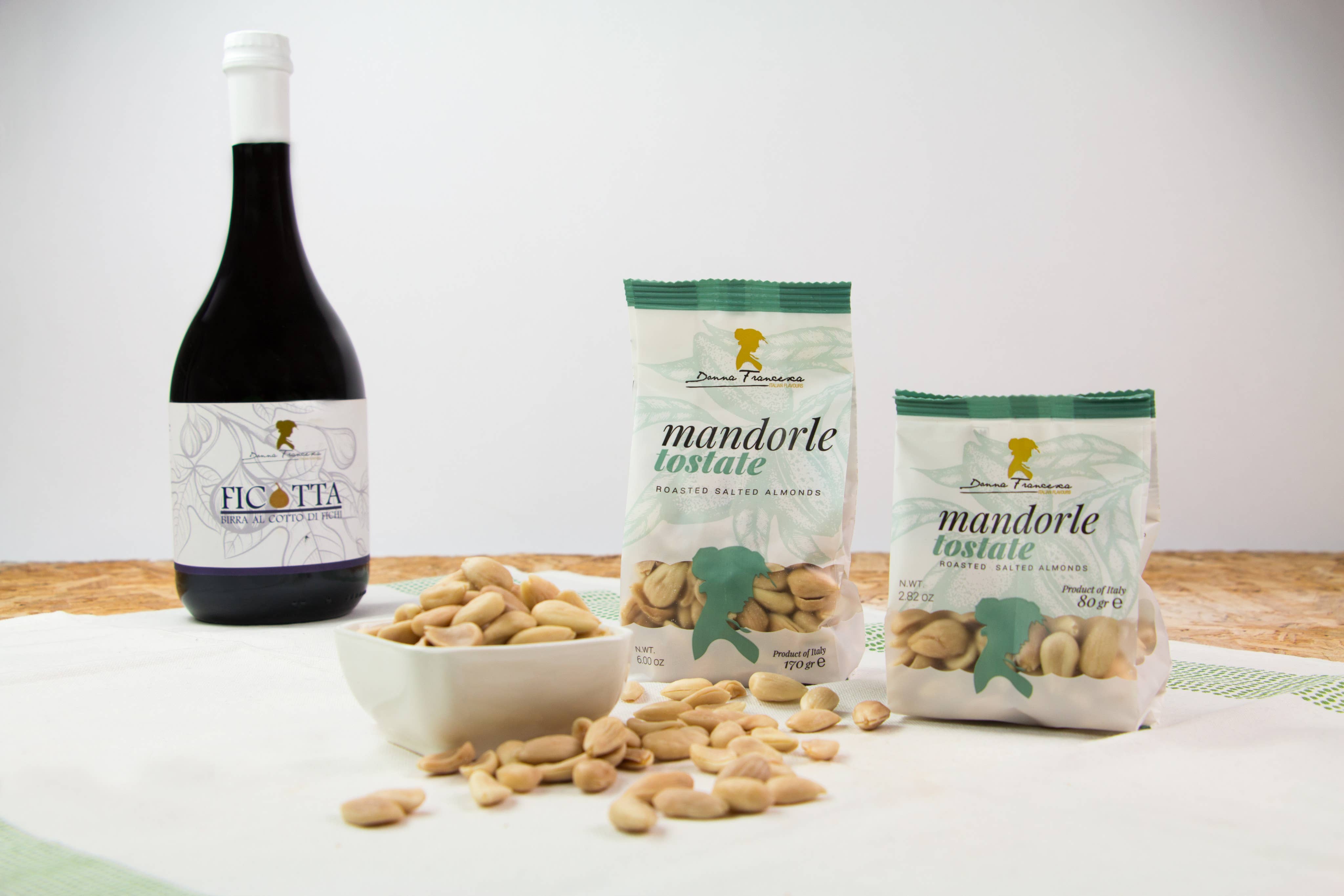 Donna Francesca - Wholesale Nuts - Salted Toasted Almonds 80 g - Made in Italy Premium Quality1