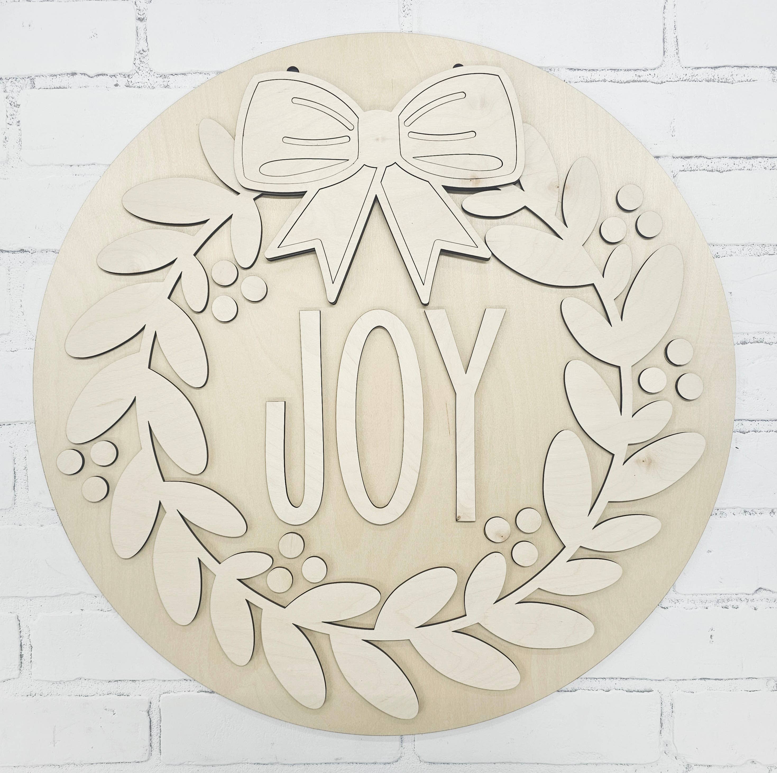 Teal Moon Creations - Wholesale DIY Craft Kit - DIY Joy Christmas Wreath Door Hanger5