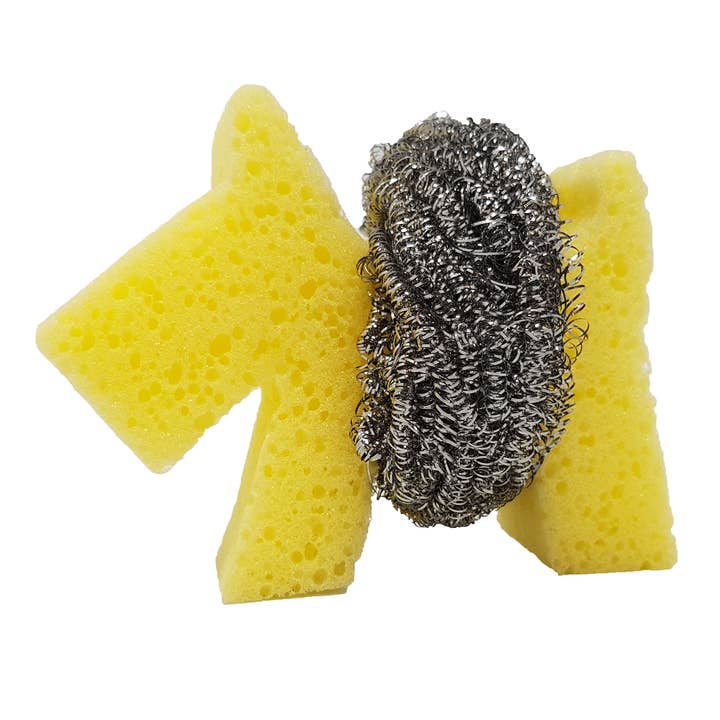 Sponge Dog with Inox Spiral Yellow Color for wholesale by Martini Spa
