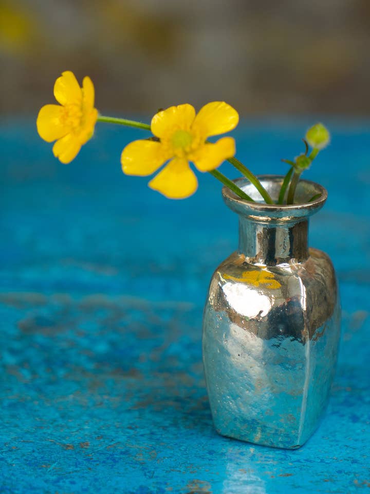 Square Silver Glass Vase for wholesale by Namaste