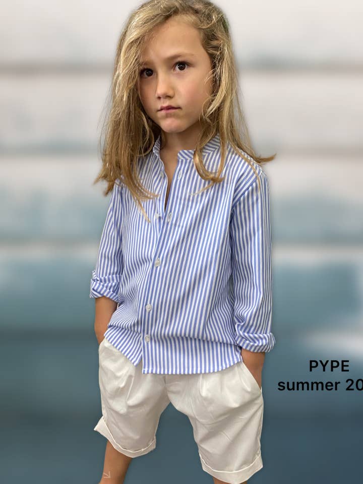 Pype – Großhandel Hemd mit Button-down-Kragen – Kinder – Tenerife-Hemd mit Stehkragen aus 100 % Baumwolle1