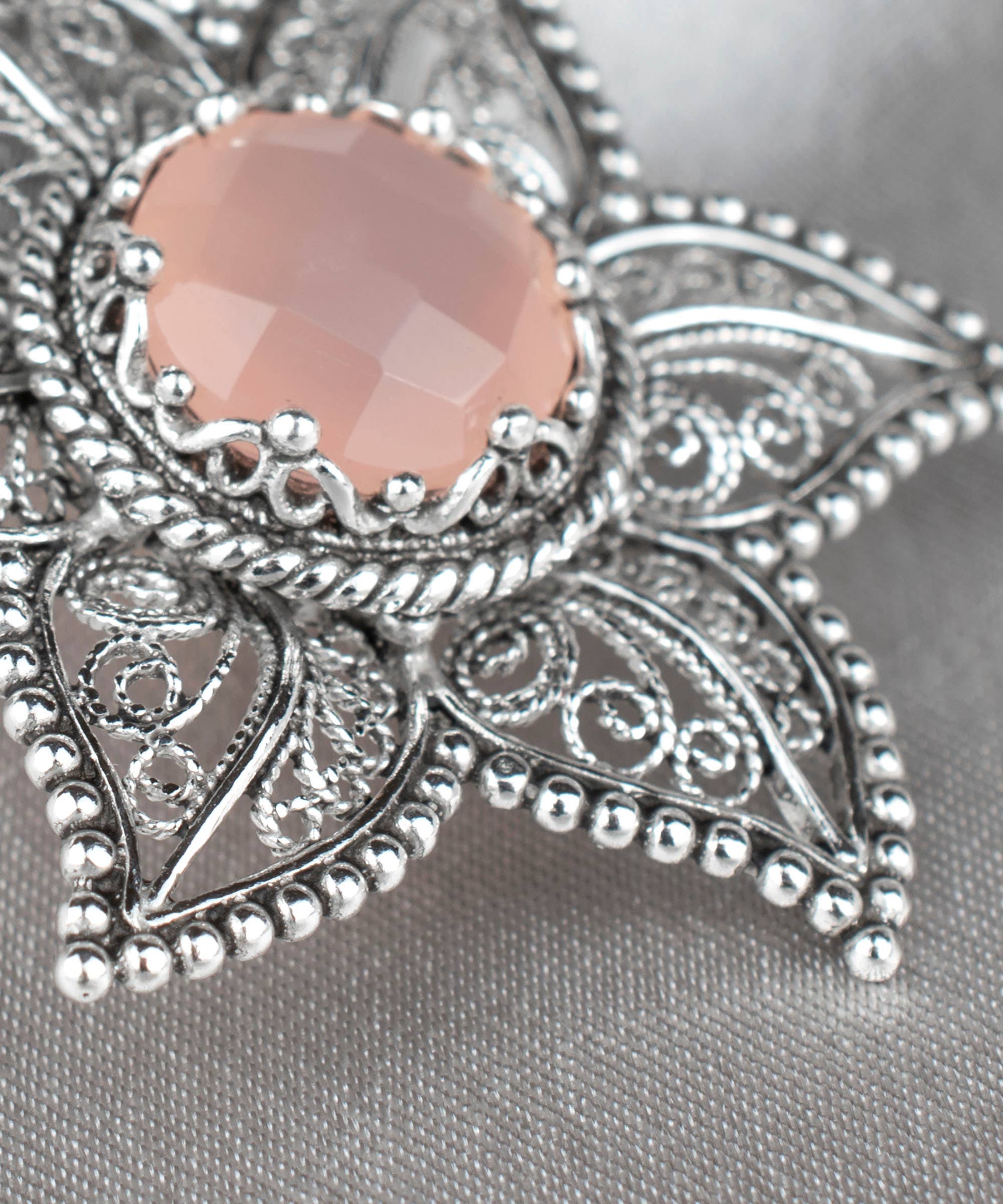 Filigranist Jewelry - Wholesale Pendant/Charm Necklace - Sterling Silver  Pink Chalcedony Pendant Necklace6