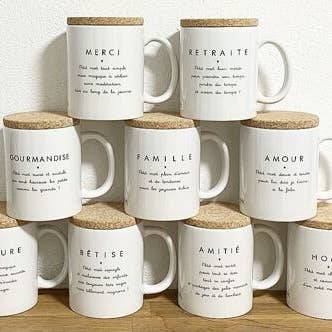 Marcel & Lily - Wholesale Coffee Mug - "Friendship" mug with cork lid
