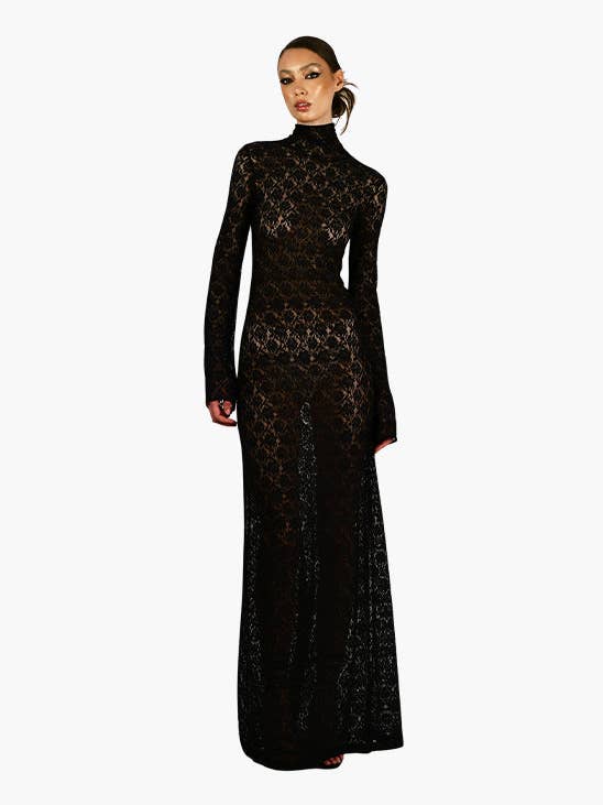 Abito in pizzo Silvie Noir per la vendita all'ingrosso da parte di NARCES