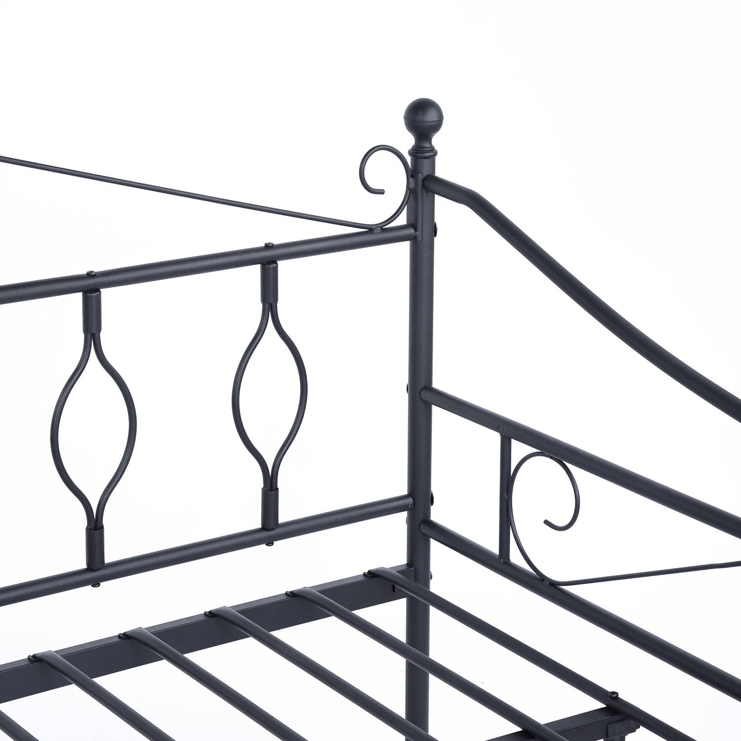 HOMYCASA DESIGN INC - Wholesale Bed - Twin Daybed Metal Platform Bed Frame SofaBed with Metal Slat12