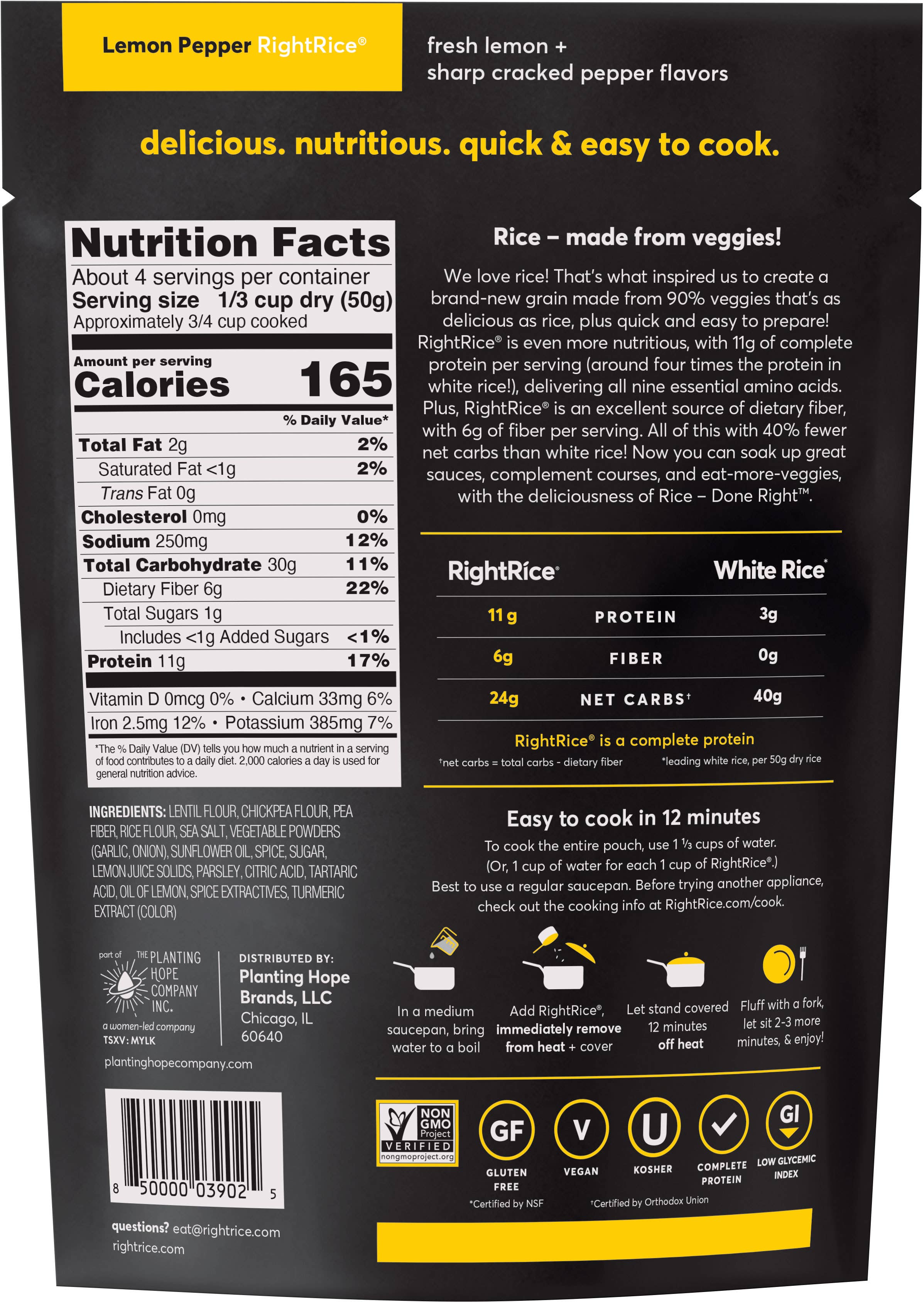 RightRice - Wholesale Rice - Lemon Pepper RightRice 7oz1