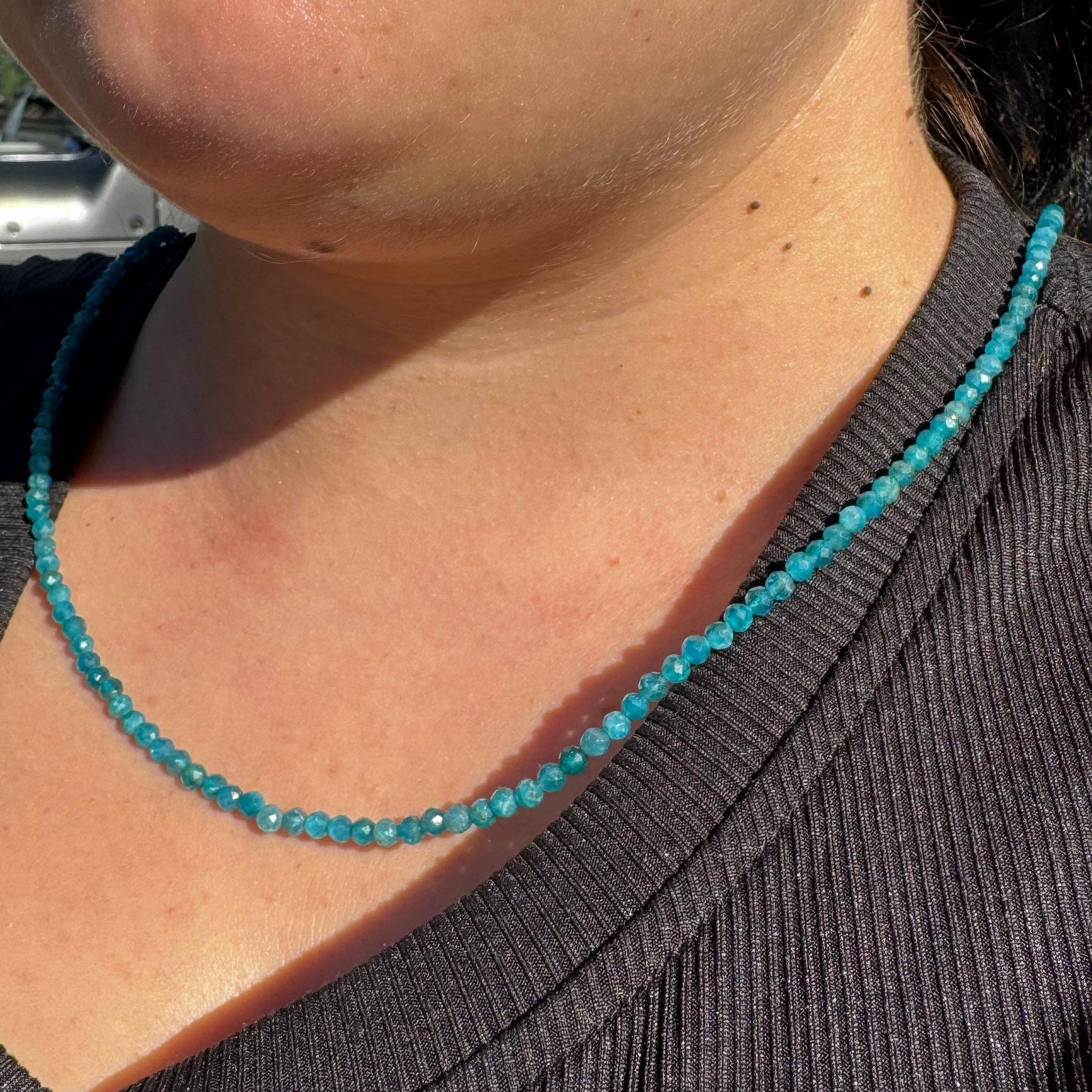 Moon Mountain Gems - Wholesale Beaded/Pearl Necklace - 3mm Faceted Gemstone Necklace, Dainty Crystal Necklace, Natural Gemstone Necklace, Facet Gemstone Necklace5