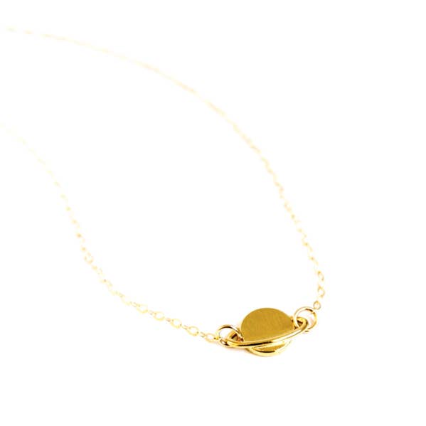 Saturn Ring Necklace for wholesale by Rebekah Gough Jewelry