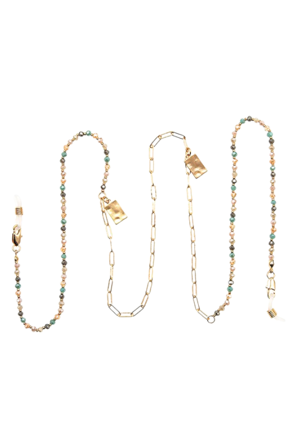 Andrea Bijoux - Wholesale Sunglasses/Eyeglasses Strap - Women's - GLASS BEAD CHAIN ACCENT ACCESSORY2