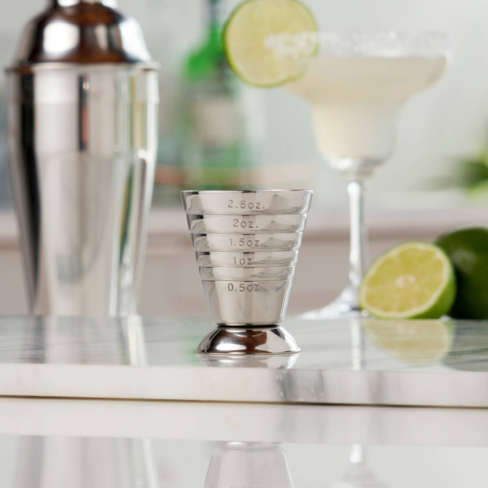 TRUE - Wholesale Jigger - Trio Stainless Steel Multi Unit Liquor Shot Measuring Jigger2