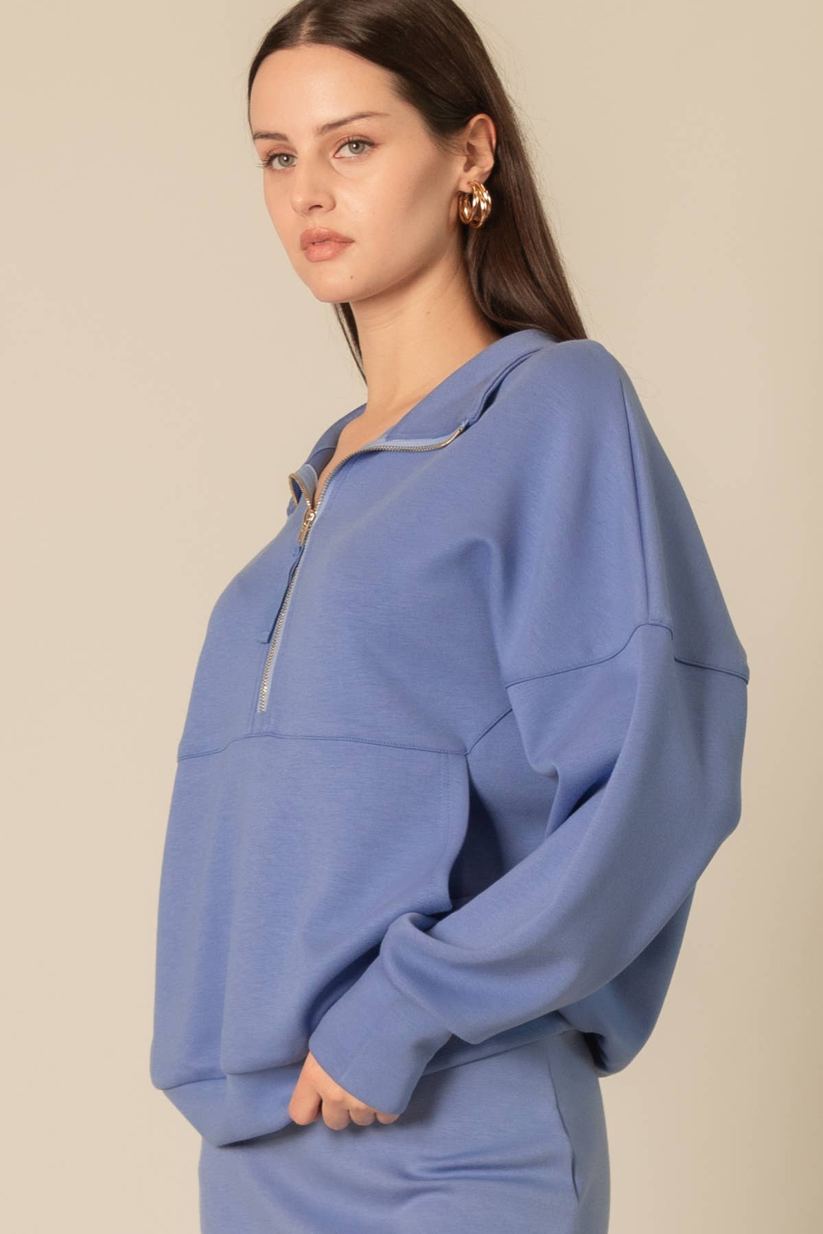 P. CILL - Vente Sweat-shirt – femme - Pull zippé P. CILL Butter en modal23