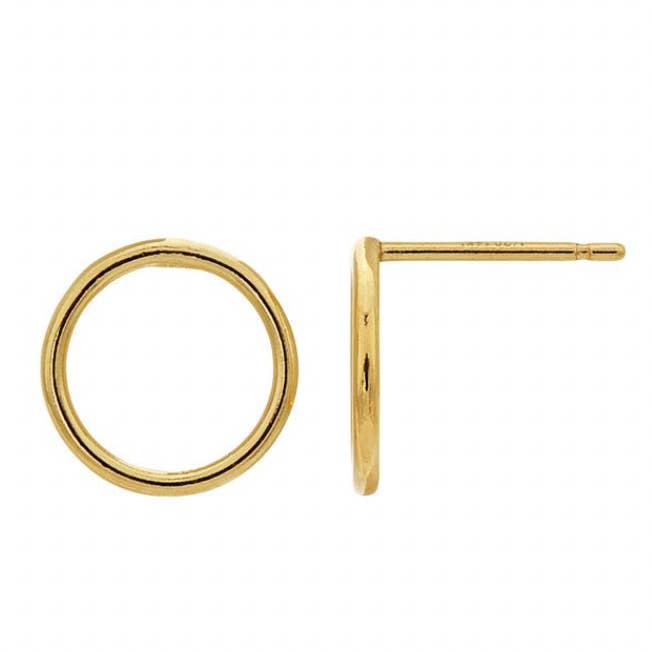 Orecchini a perno a cerchio aperto in oro per la vendita all'ingrosso da parte di Anuket Luxury Apothecary
