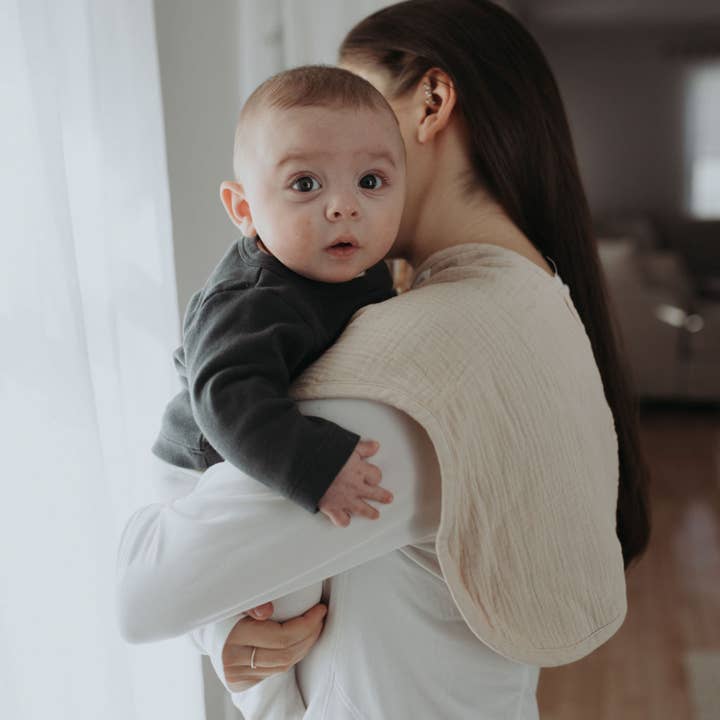 Billy Bibs - Wholesale Burp cloth set – Baby - Pack x 3 Burp Cloths - Unisex - Organic Muslin Fabric3