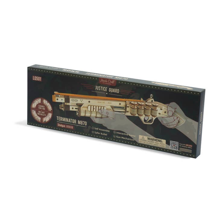 Hands Craft - Wholesale Puzzle - Kids - DIY 3D Puzzle Terminator M870 Rubber Band Gun14