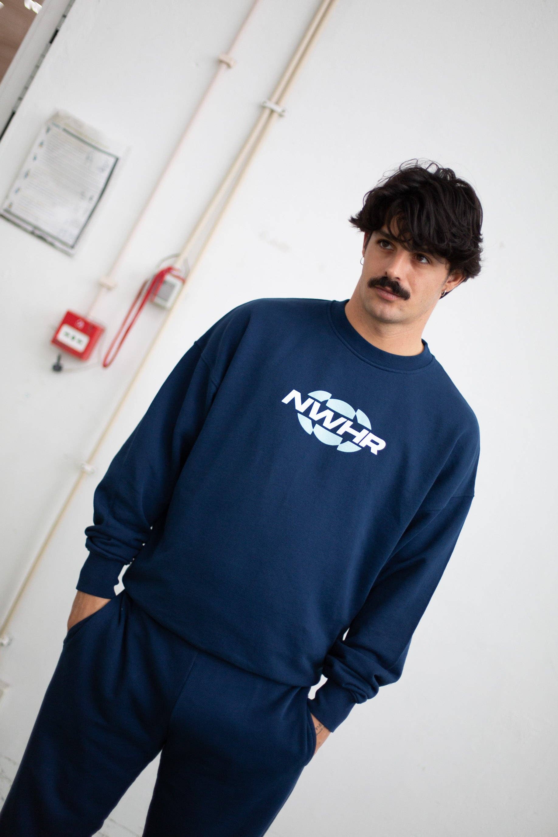 NWHR - Vendita all'ingrosso Felpa stampata - Unisex - Crewneck NWHR Worldwide biologico1