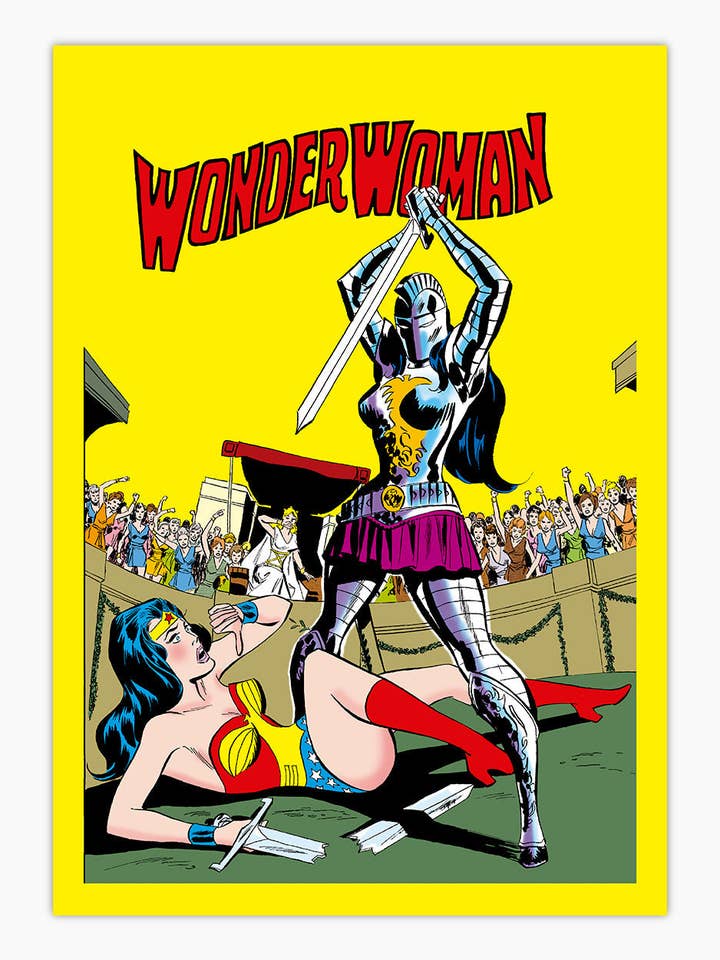 Impressão artística da Mulher Maravilha Derrota por atacado de Threadheads