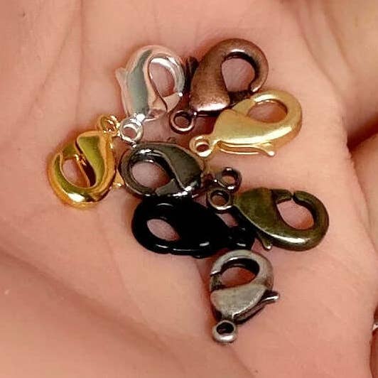Lobster Claw Clasp - Small Size 12mm x 7mm - Multiple Finishes - Sold Individually - C902 for wholesale by Continental Beads