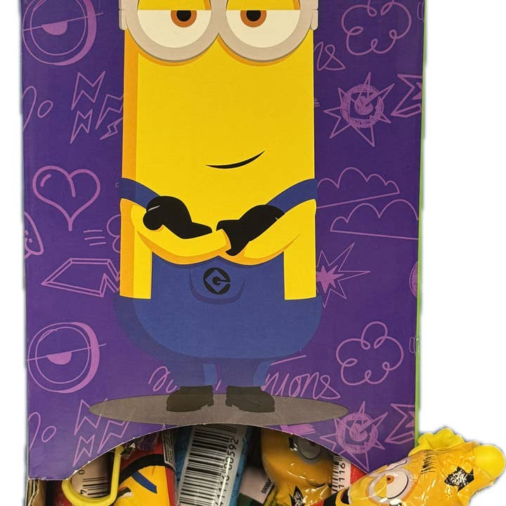 Minions Juicy Drop Pop Candy & Sour Gel 24 ct Changemaker for wholesale by Long Island Candy Factory