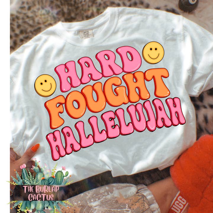 Hard fought hallelujah for wholesale by The Burlap Cactus