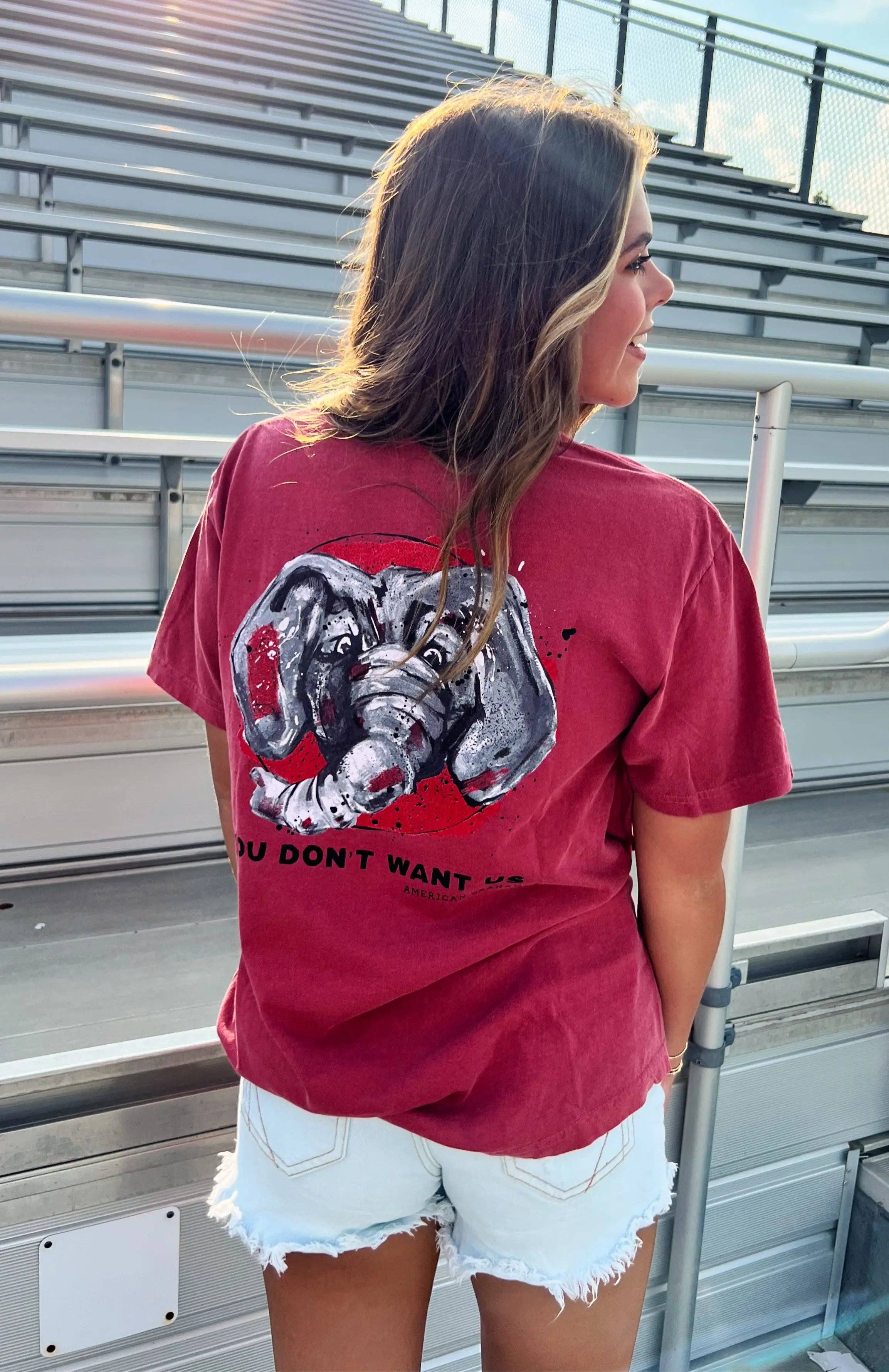 CRIMSON You Don't Want Us Comfort Colors T-Shirt for wholesale on Faire0