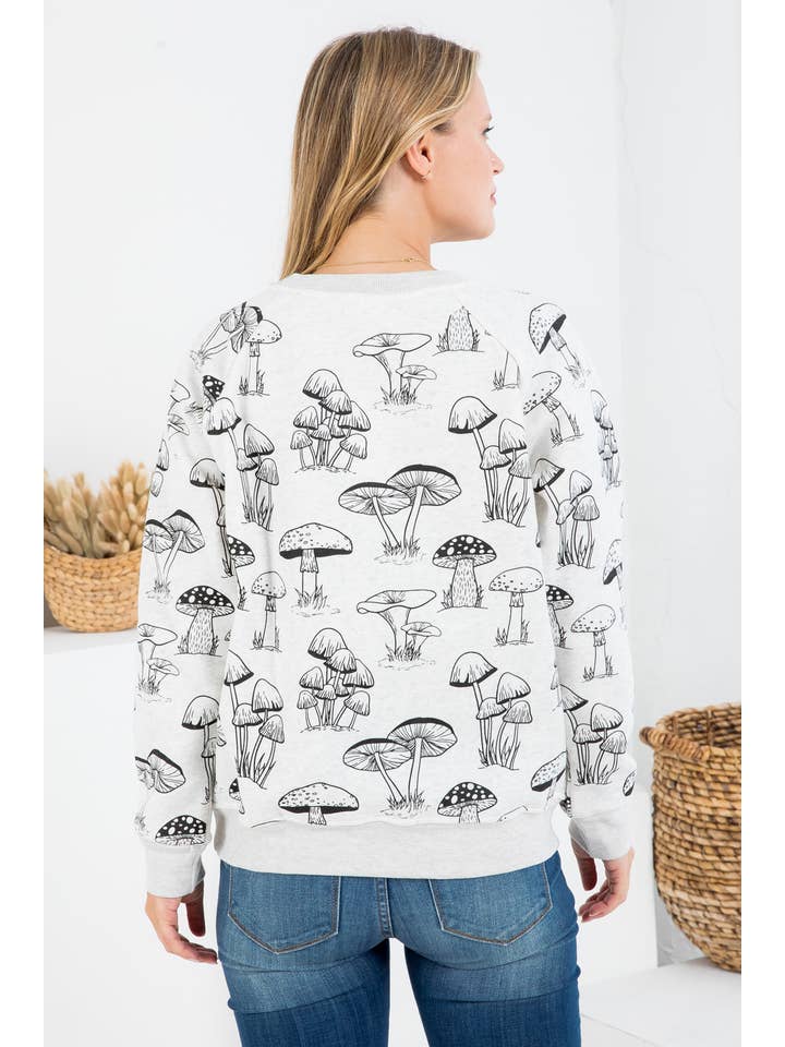 LA Soul - Wholesale Sweatshirt - Women's - Mushroom Print Sweatshirt4