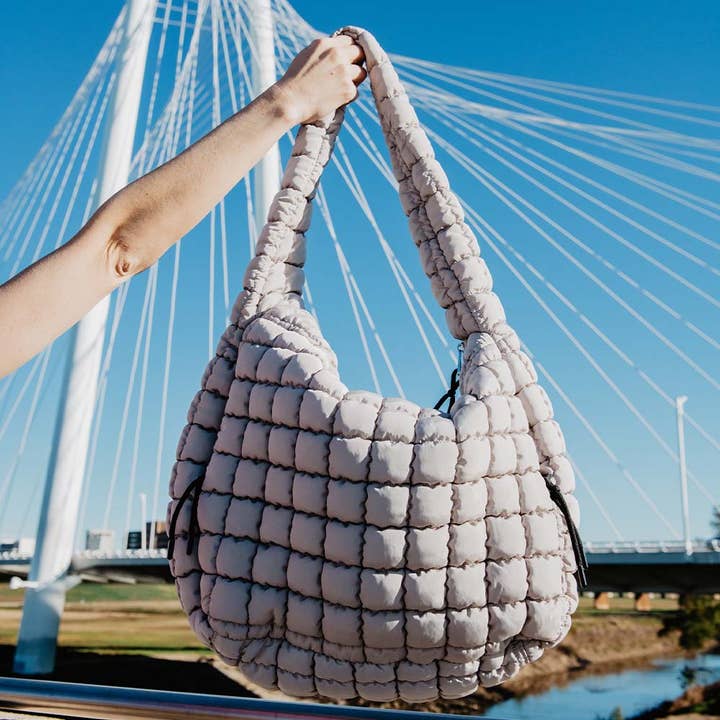 Sand Wholesale Oversized Hobo Bag for wholesale on Faire