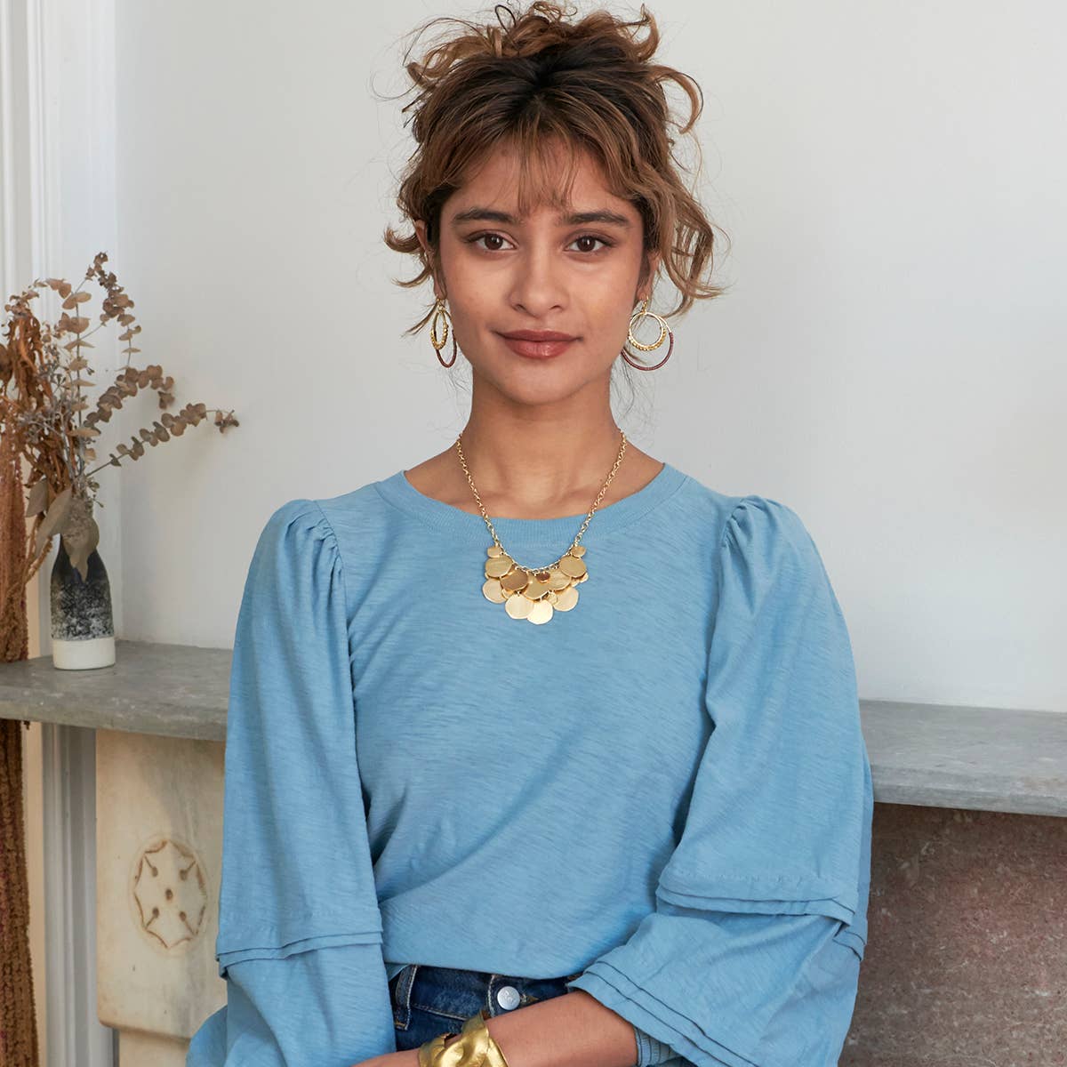 WorldFinds - Vente Boucles d'oreilles pendantes - Créoles Raja Sunrise2