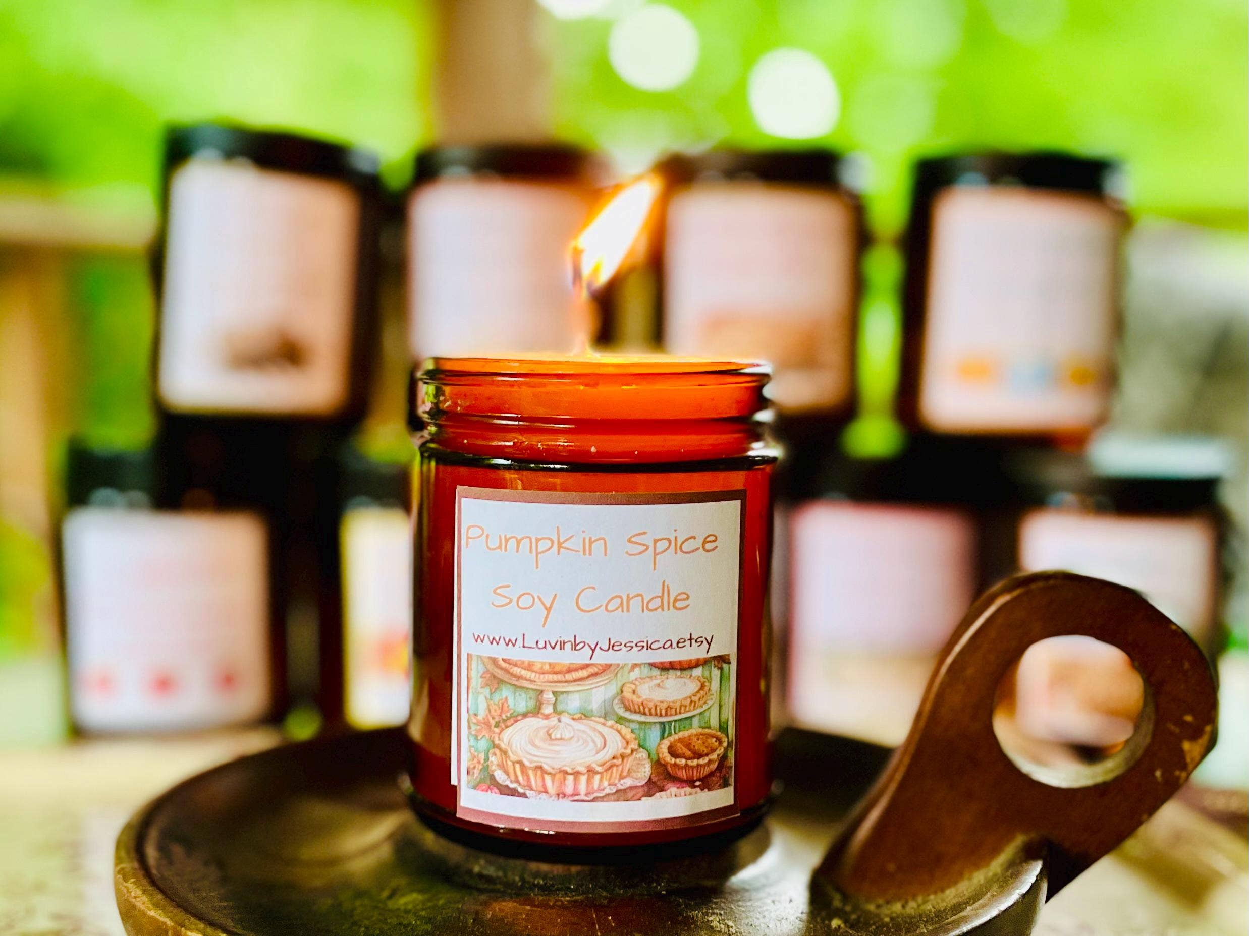 LuvinbyJessica.etsy.com - Wholesale Jar/Filled Candle - Apple Pumpkin Soy Candle for Fall and Winter Decor8