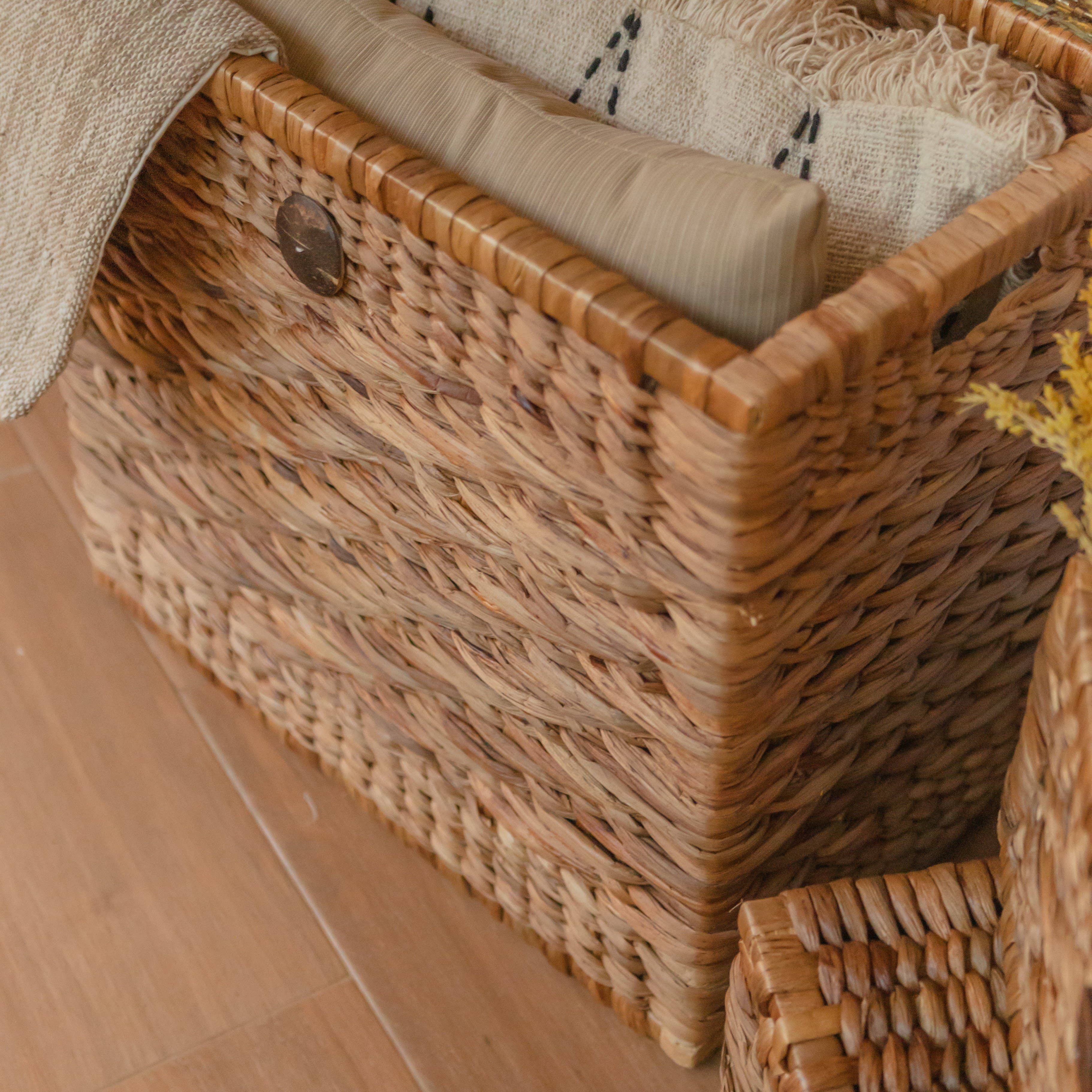 Soeji - Venta al por mayor Cestas para la ropa - Cesta de almacenamiento | Cesta tejida para ropa sucia con tapa KELANA7