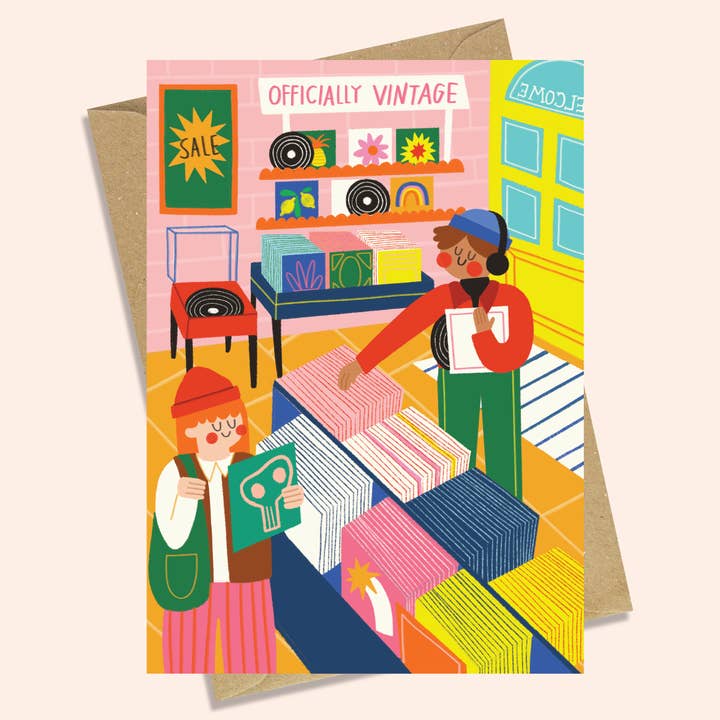 RECORD SHOP - FUNNY BIRTHDAY CARD for wholesale by AbiGoLucky