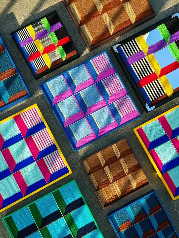 Art mural en textile, Décoration intérieure, Macramé moderne en coton pour la vente par The Good Monica