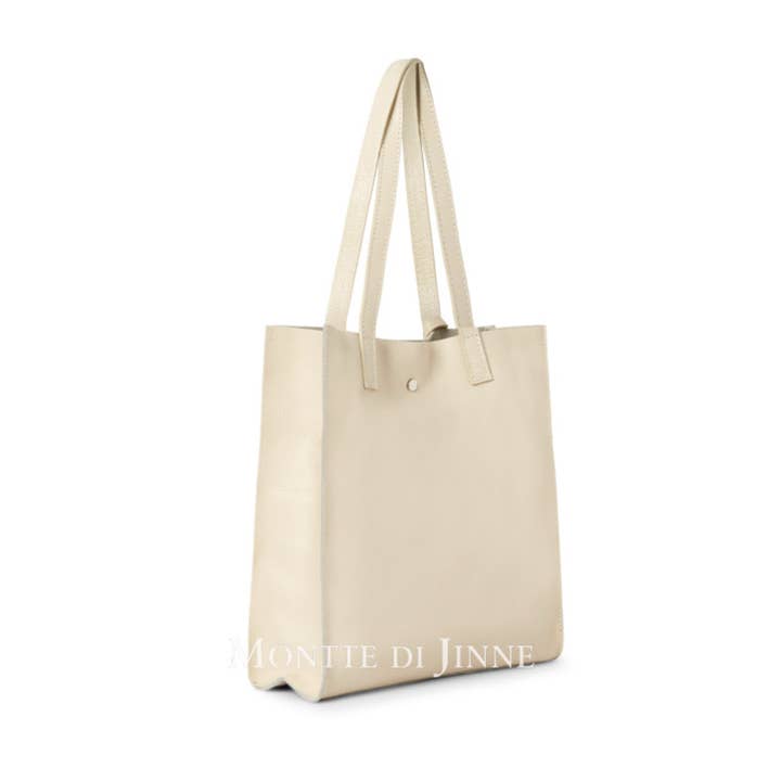 MONTTE DI JINNE - Wholesale Tote Bag - Women's - Italian Leather Shopper Bag with Detachable Pouch4