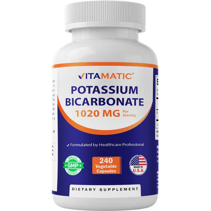 Vitamatic - Wholesale Oral Supplement/Vitamin - Vitamatic | Potassium Bicarbonate 1020 mg | 240 Capsules