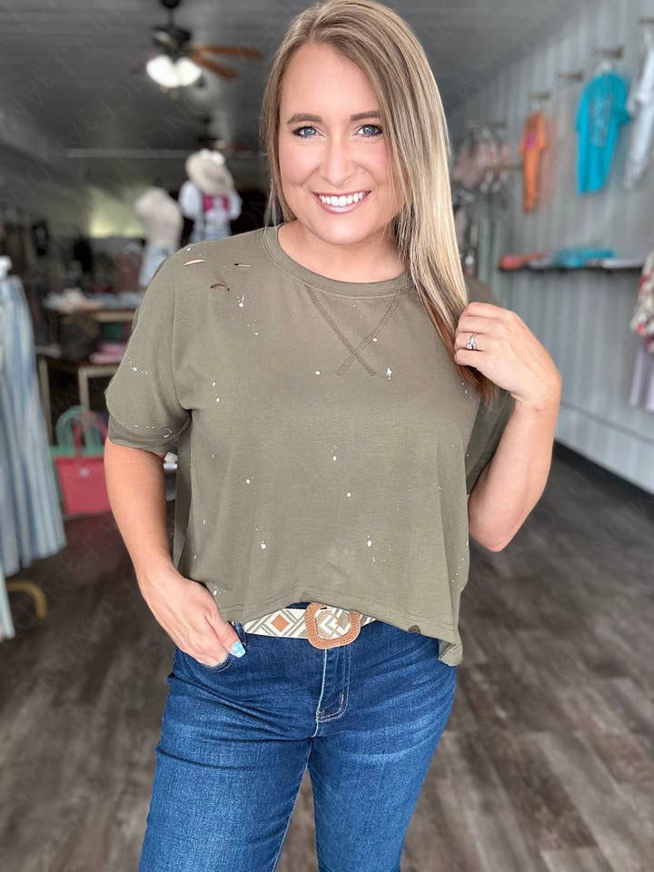 Forever3AM - Wholesale T-Shirt - Women's - Addison paint splatter and distressed tshirt7