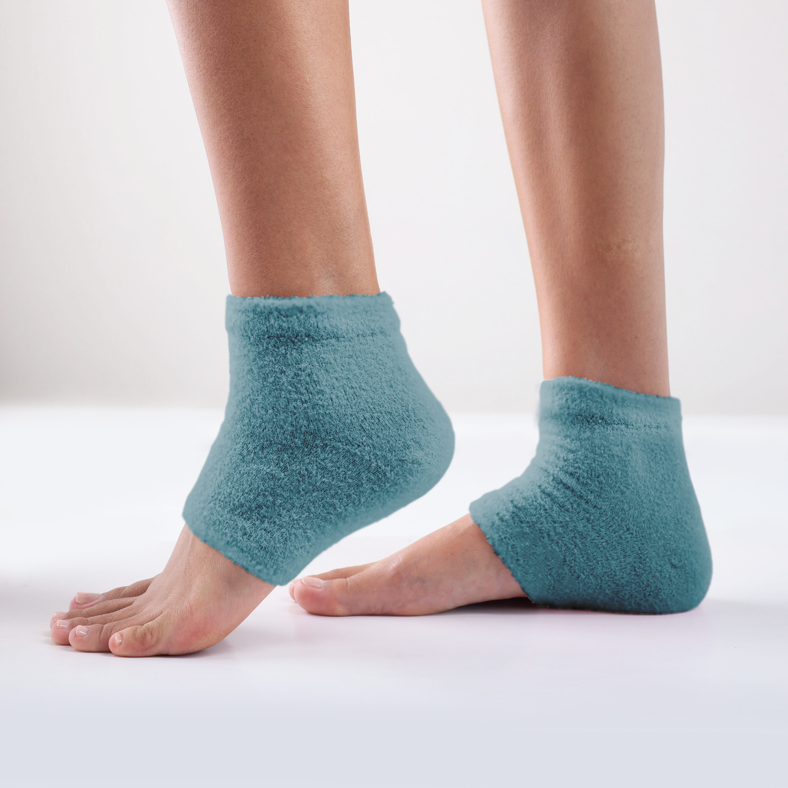 Dr. Frederick's Original - Wholesale Moisturizing Socks - Moisturizing Heel Socks - Fuzzy - 1 Pair - Teal Tranquility1