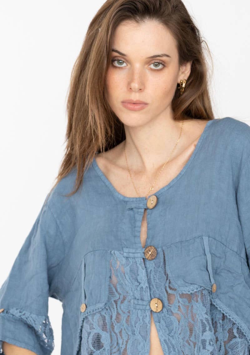 LINEN & COTTON HOUSE - Wholesale Jacket - Women's - VEST IN LINEN 9207 SPRING SUMMER41