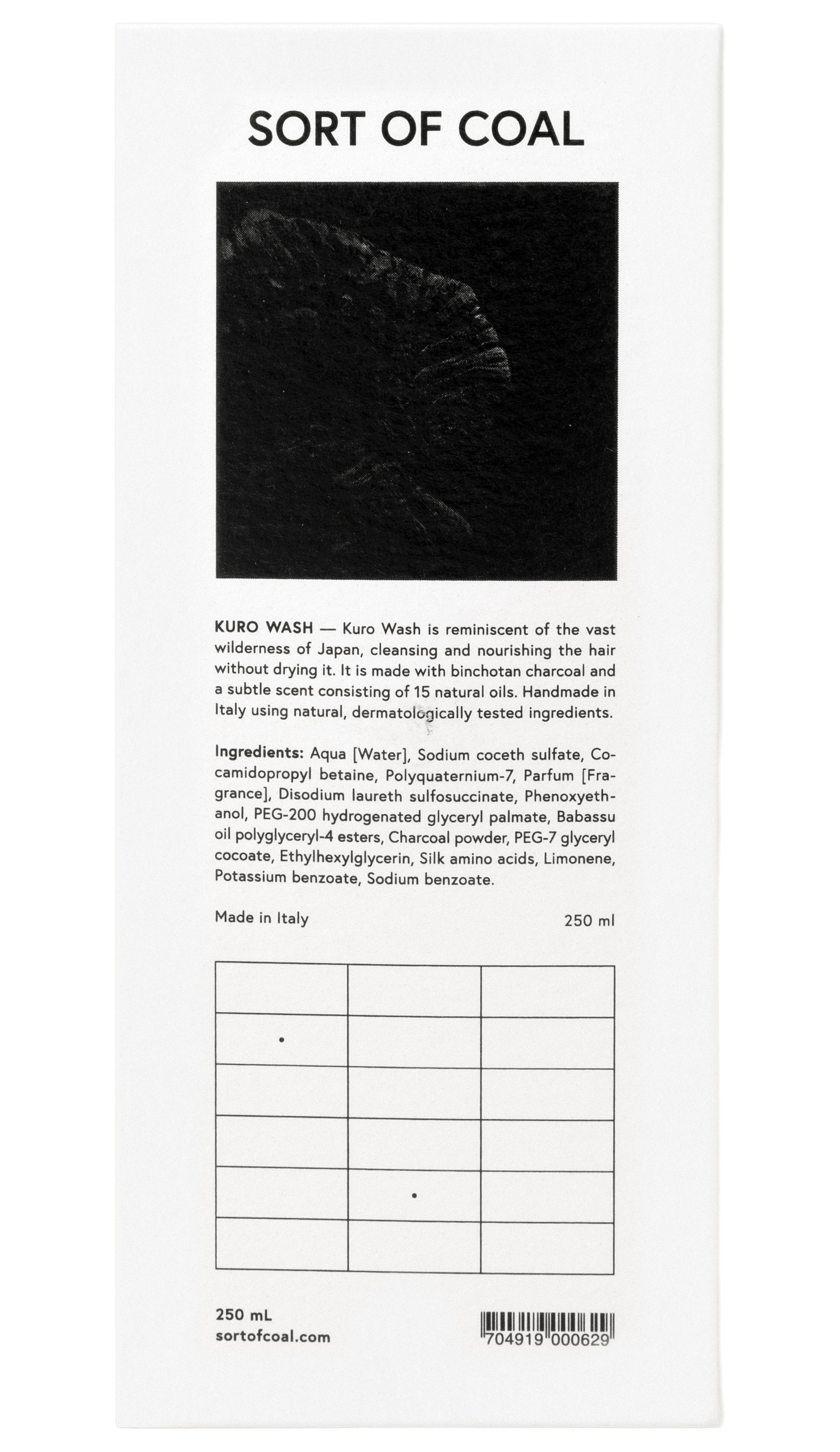 Sort of Coal - Wholesale Body Wash/Shower Gel - Kuro Wash5