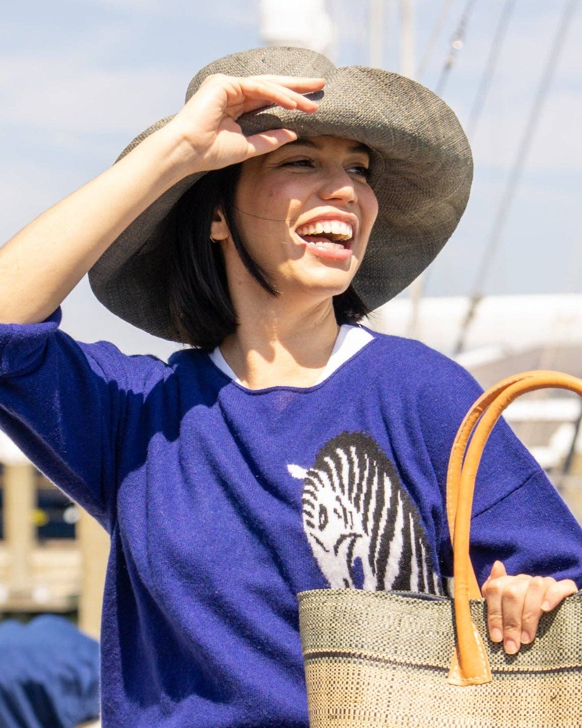 Shebobo - Wholesale Straw Hat - Women's - Monica 5" & 7" Wide Brim Solid Color Packable Straw Sun Hats12
