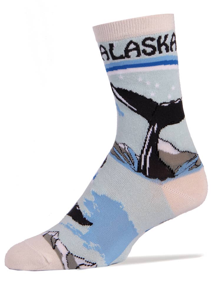 Oooh Yeah/Sock It Up/Oooh Geez Slippers - Wholesale Socks - Men's - Alaska | Men's Cotton Crew Funny Socks