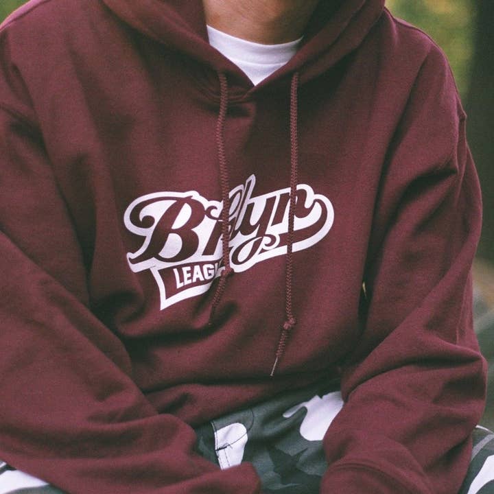Sweat à capuche de baseball - Bordeaux pour la vente par BKLYN LEAGUE