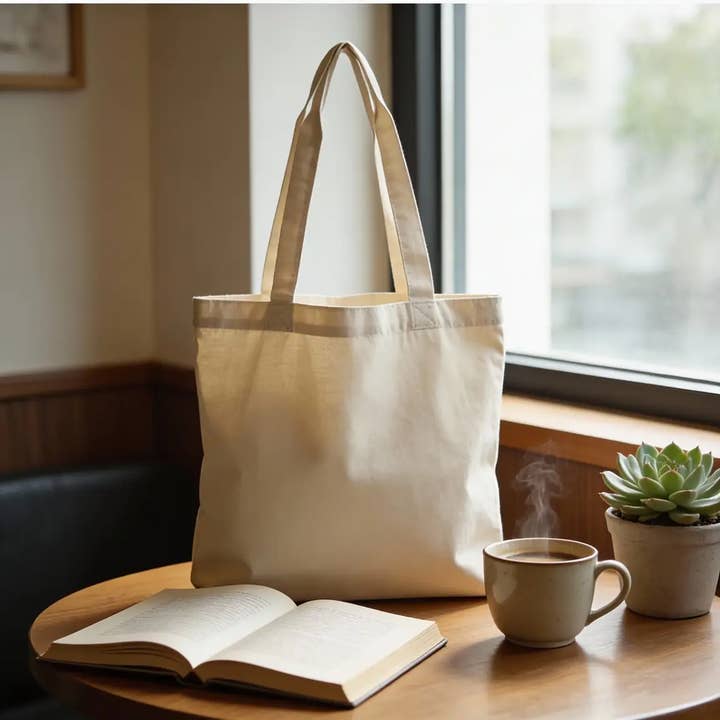 6oz Cotton Tote Bag • 15x16 Natural Canvas, DIY Craft Blank for wholesale by Swag Print