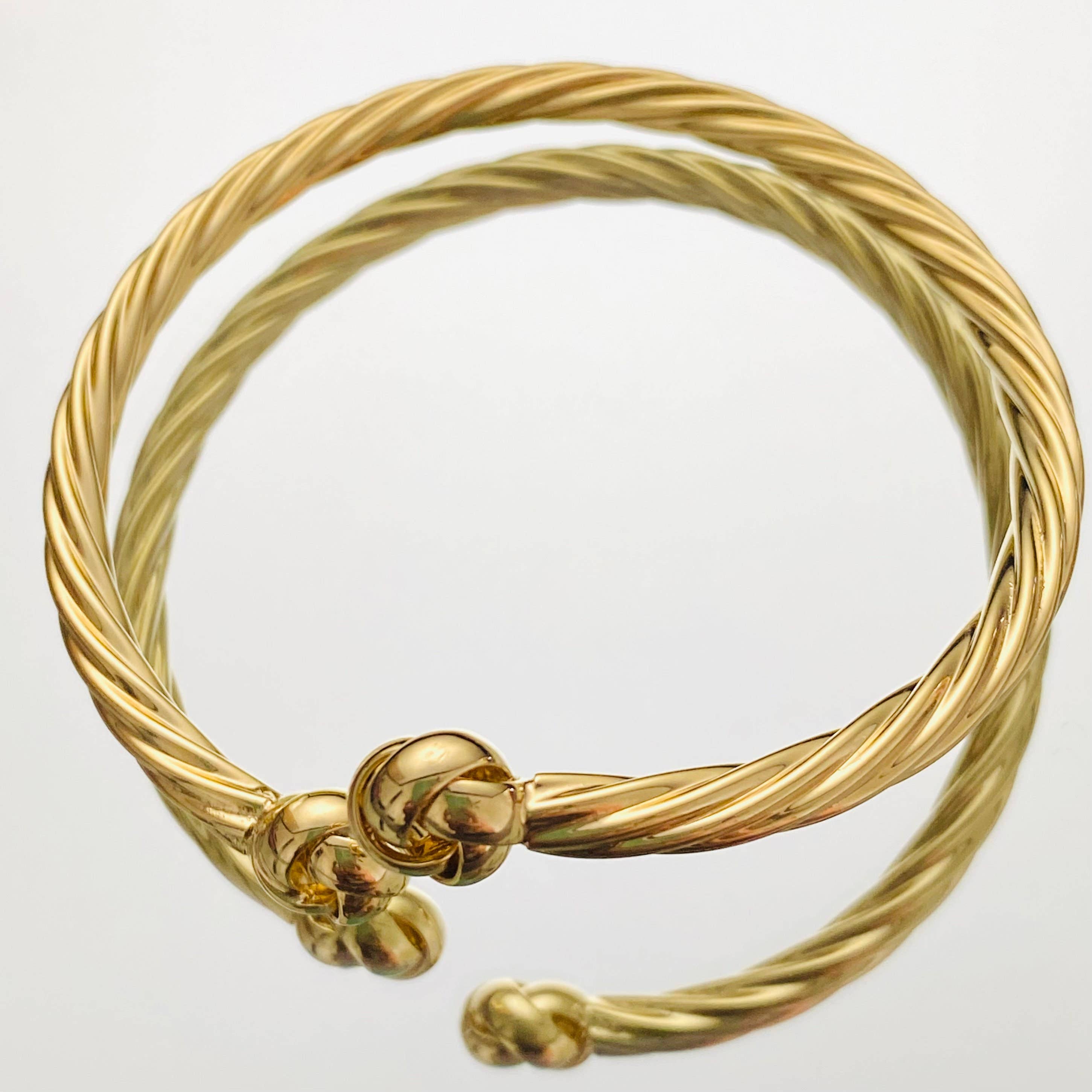Housegoldjewelry – Engroshandel Manchetarmbånd – Guld knude armbånd, knude armbånd, åben Cuff armbånd,9