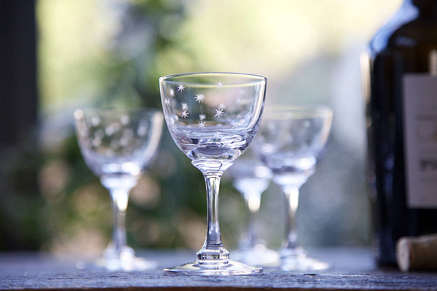 The Vintage List - Wholesale Cocktail/Liquor Glass - Crystal Liqueur Glasses with Stars Design1