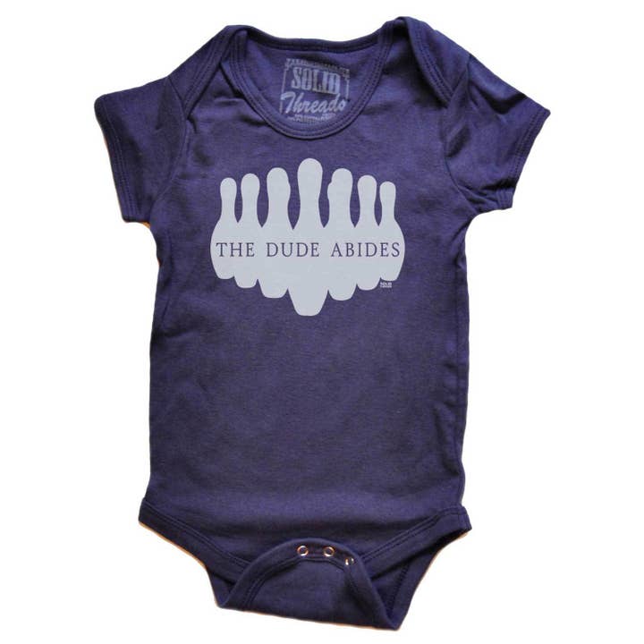 Baby Dude Abides Onesie for wholesale by Solid Threads