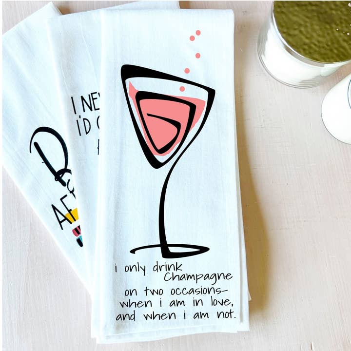 Pretty Clever Words - Vente Torchons - Bar humoristique, cuisine, torchon, cocktails et champagne LG