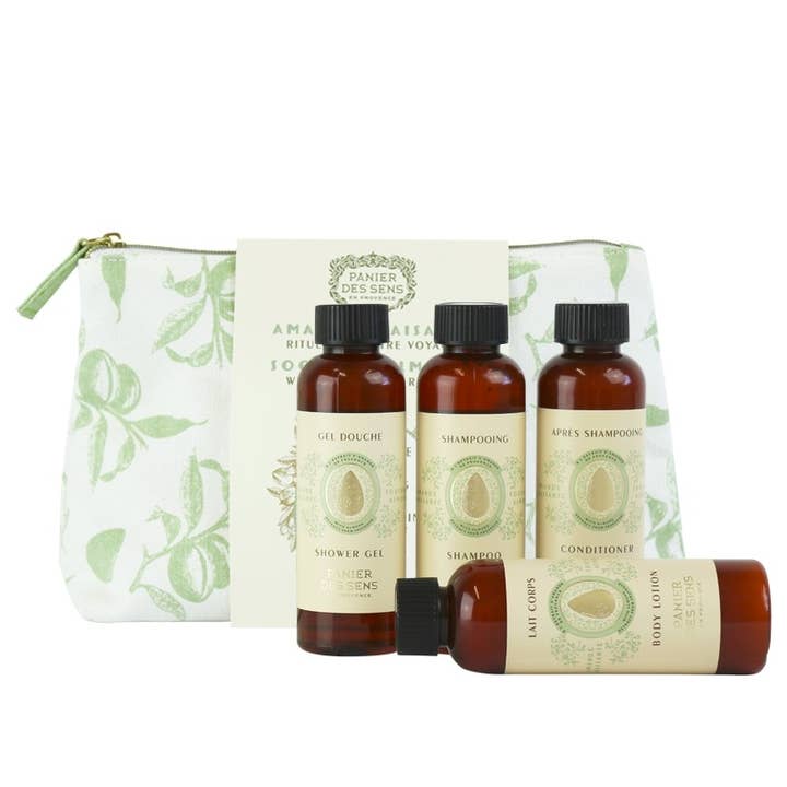 PANIER DES SENS - Vente Set de bain et corps - Pochette de voyage aux amandes