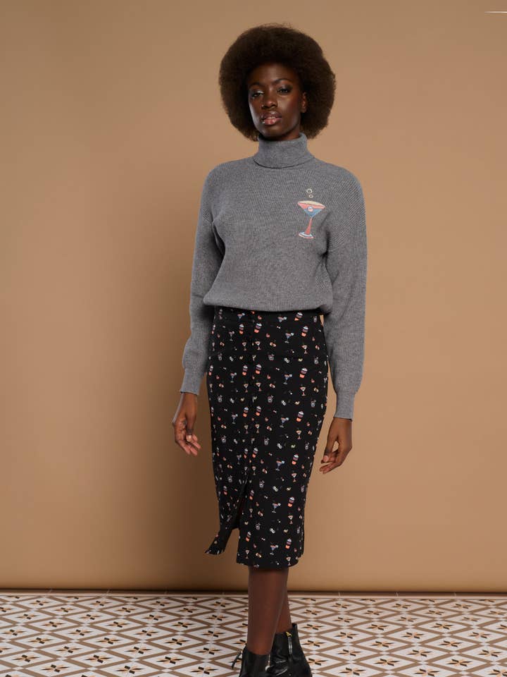 Grey ZIA SWEATER for wholesale on Faire0